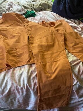 Uniform Advantage Orange Women's Scrub Top and Pants Set